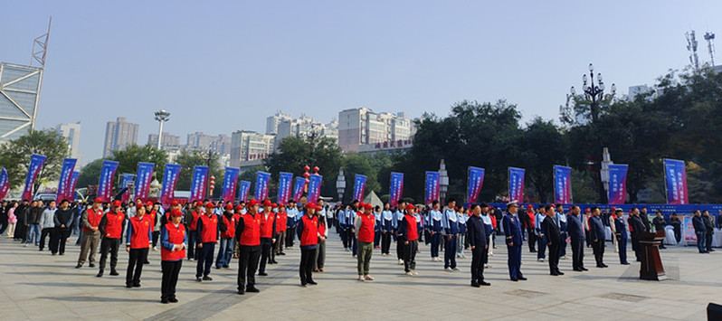 学校组队参加渭南市2025年消防宣传月活动启动仪式