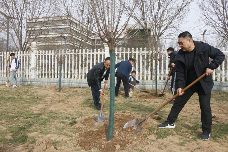 党委副书记李林军参加植树活动