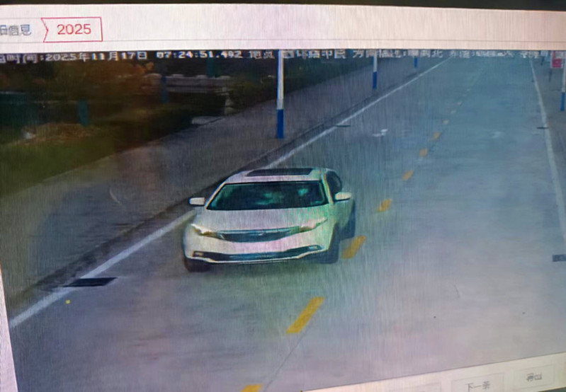 测速仪器抓拍到的校内超速车辆